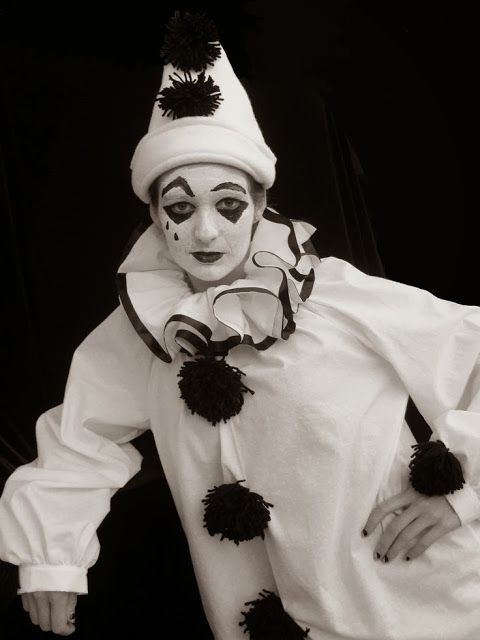 Elegant Pierrot clown
